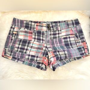 American Eagle Plaid Cotton Shorts-Sz 2
